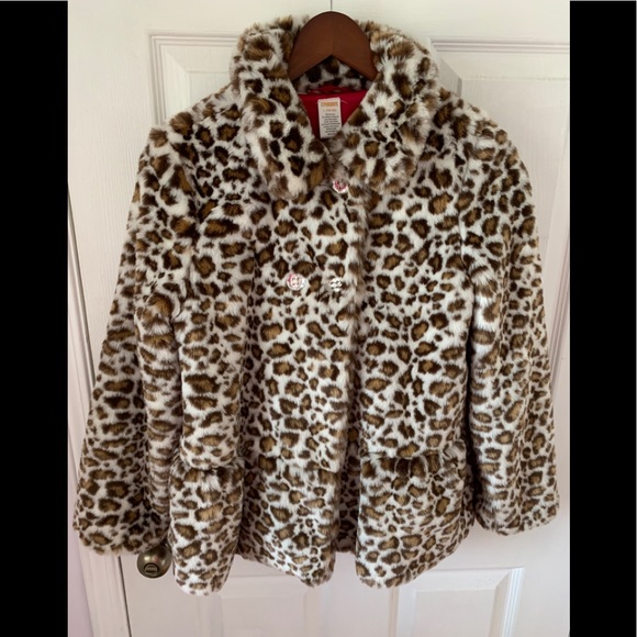 Gymboree faux fur leopard coat - Picture 1 of 3